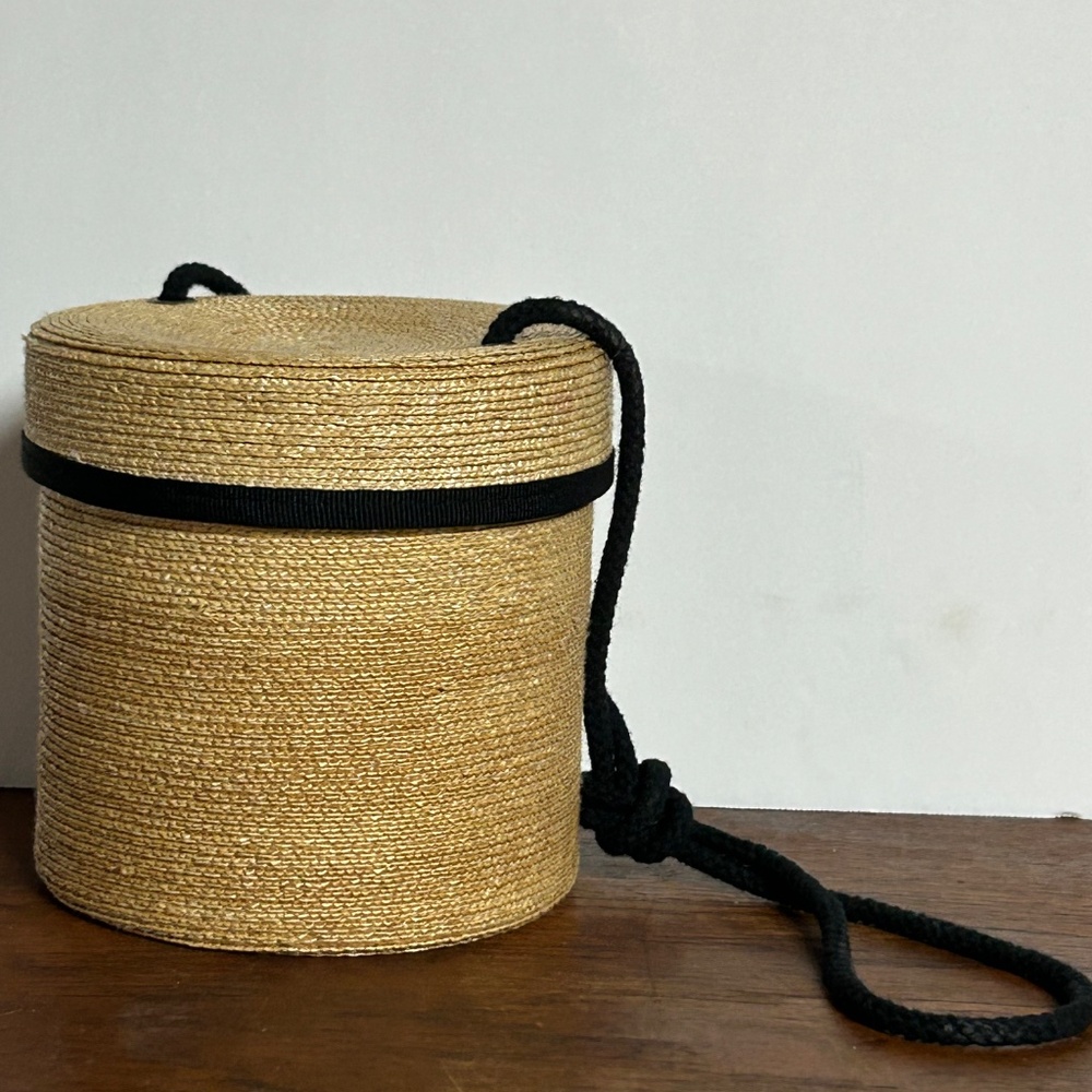 Peter Beaton Leghorn Straw Bag - Picture 7 of 8